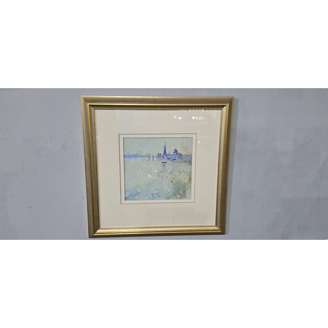 Tony Allain, Venice from the Sea, 1980s, Oil Painting on Canvas, Framed For Sale - Image 4 of 6