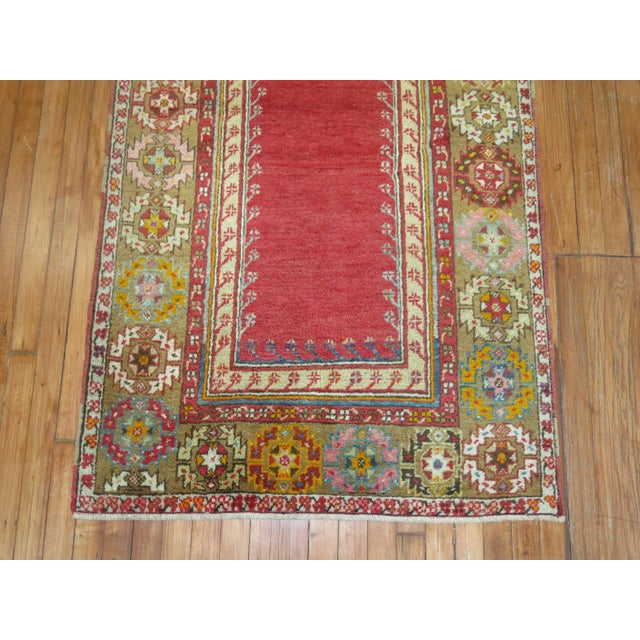1940s Colorful Turkish Prayer Niche Rug - 3'3" x 5'8" For Sale - Image 14 of 18