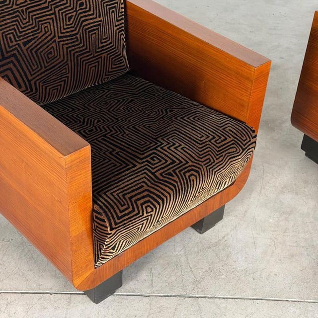 Rationalist Club Chairs by Giuseppe Pagano, 1930s, Set of 2 For Sale - Image 6 of 18