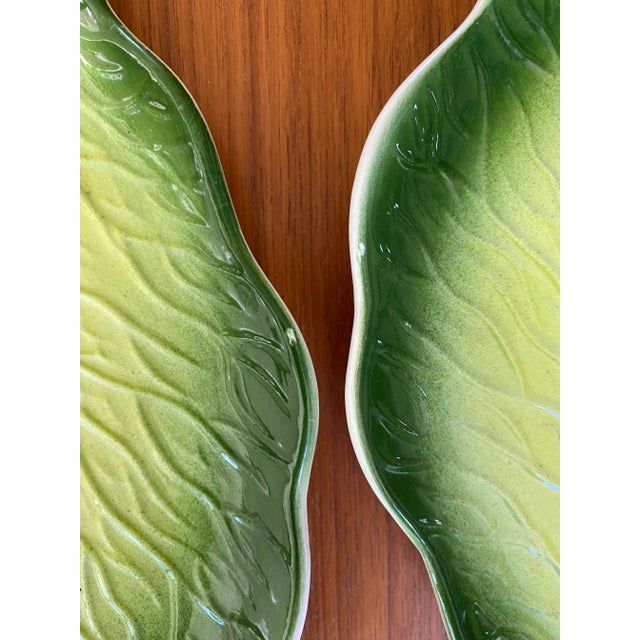 Ceramic Vintage Holt Howard Lettuce Plates - Set of 4 For Sale - Image 7 of 8