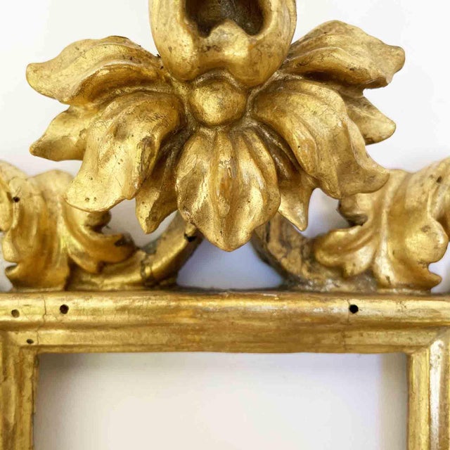 Antique Baroque Italian Carved and Gilded Frames, 1750s, Set of 2 For Sale - Image 4 of 11