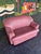 Postmod Pink Leather Loveseat W/ Otto For Sale In Tampa - Image 6 of 18