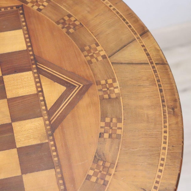 Antique Round Side Table in Walnut, 1800s For Sale - Image 6 of 13