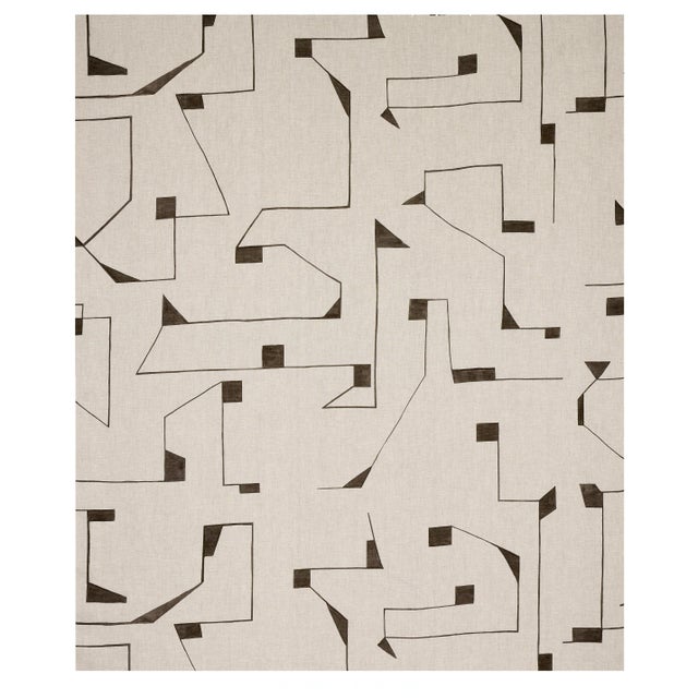 A continuous line interspersed with elegantly balanced abstract shapes turns this design into a Calder-esque masterpiece...