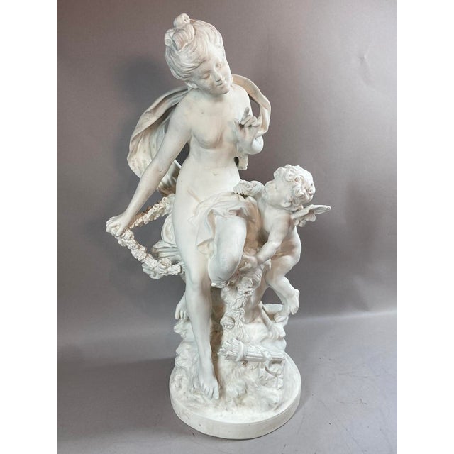 19th C Sevres Aug. Moreau White Biscuit Porcelain Sculpture - 1 Piece For Sale - Image 18 of 18