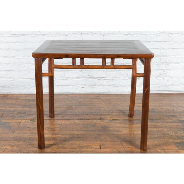 19th Century Chinese Qing Dynasty Period Game Table with Humpback Stretchers For Sale - Image 11 of 13