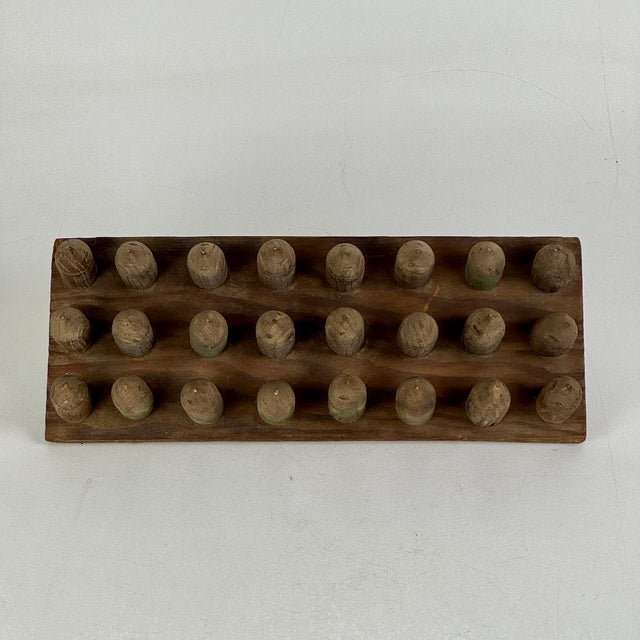 A unique vintage wooden multi seed tray dibber. Also known as seed piercers. To make things move faster the farmers would...