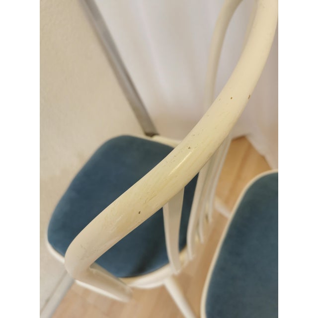 Blue Vintage Bentwood Dining Chairs, 1970s, Set of 4 For Sale - Image 8 of 18
