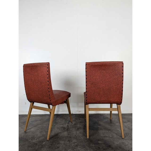 Vintage Red Side Chairs, Set of 2 For Sale - Image 4 of 6