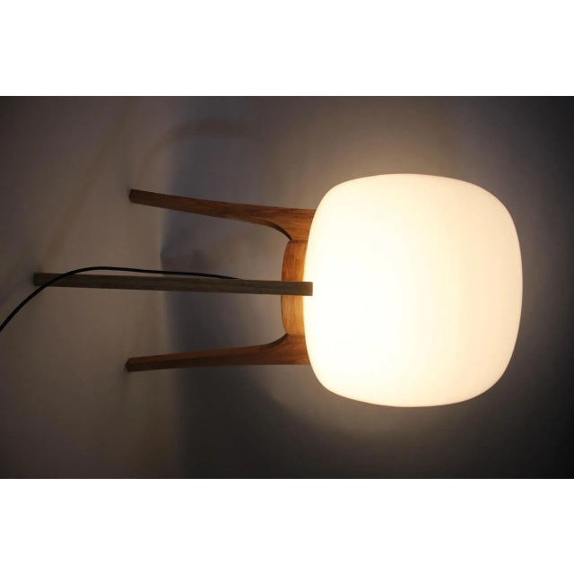 Upcycled Glass and Oak Lamp, 1970s For Sale - Image 9 of 12