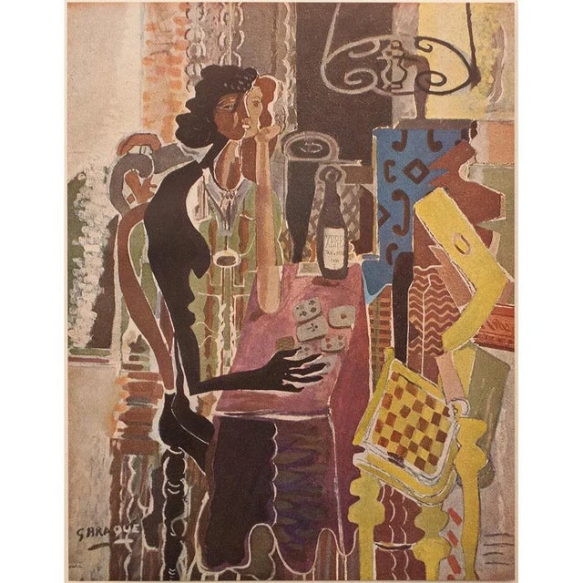 1947 After Georges Braque "The Patience", First Edition Period Parisian Offset Lithograph For Sale In Dallas - Image 6 of 8