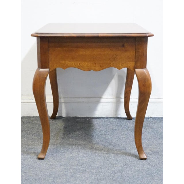 Ethan Allen Country French Collection 22" Accent End Table 26-8203 - 216 Bordeaux Finish For Sale - Image 11 of 13