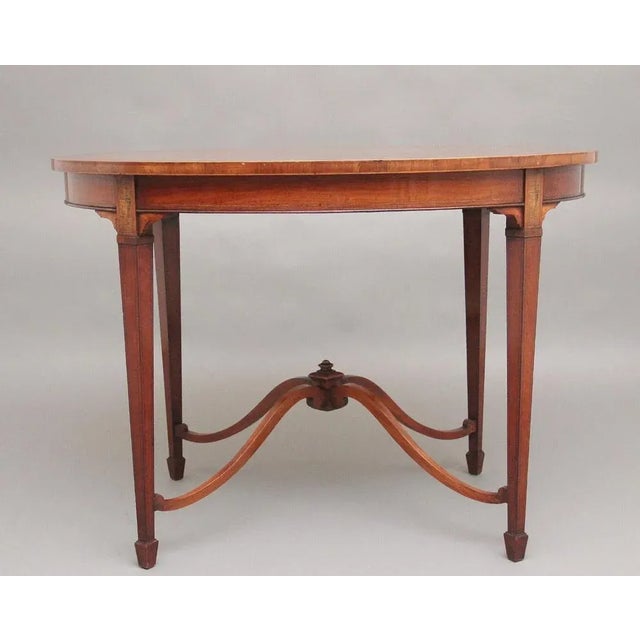 Antique Inlaid Satinwood Table, 1880 For Sale - Image 4 of 9