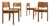 Vintage Rustic Dining Chairs with Straw Seat attributed to Renato Toso, 1970s, Set of 4 For Sale