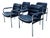 8400 Office Chairs in Leather by Jorgen Kastholm for Kusch & Co., 1980s, Set of 4 For Sale