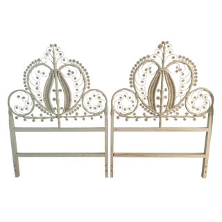 Vintage Peacock Headboards - A Pair For Sale