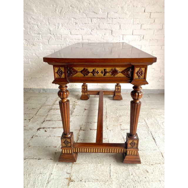 Brown Neo-Renaissance Italian Desk, 1930s For Sale - Image 8 of 18