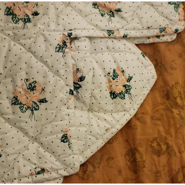 Traditional Custom Floral and Polka Dot Chintz Fitted Bedspread For Sale - Image 3 of 5