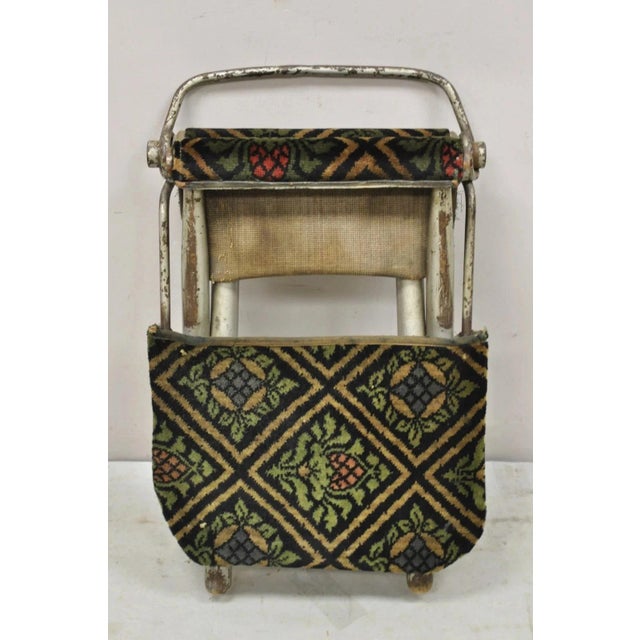 Antique 19th Century Civil War Period Folding Officers Camp Chair Campaign Chair For Sale - Image 11 of 12