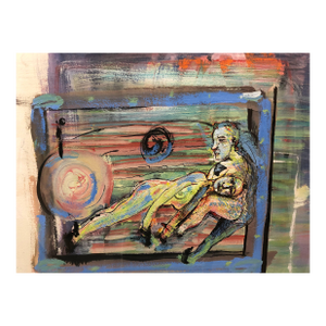 Martin FullerHead on Lap, Nude Figures Oil Paintingon Arches Paper
