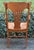 Wood Antique Quarter-Sawn Oak Dining Chairs With Embossed Leather Seats - Set of 4 For Sale - Image 7 of 12