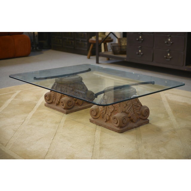 1960s Vintage Stone and Glass Capital Coffee Table, 1960s For Sale - Image 5 of 7