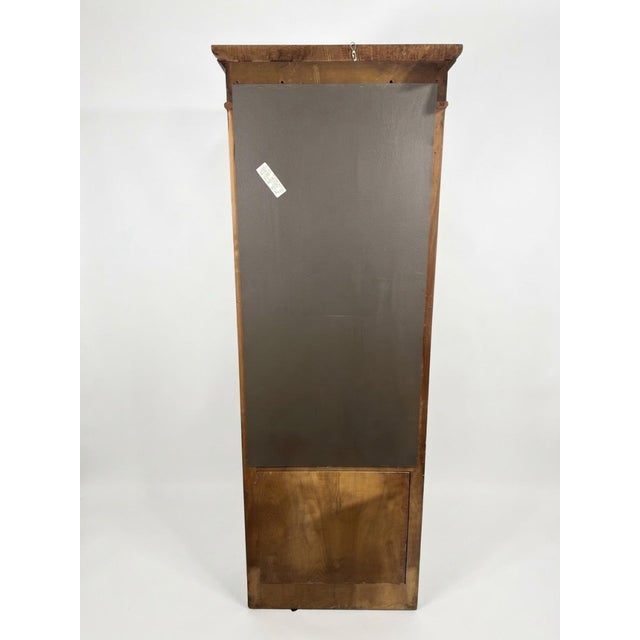 Chestnut Vintage Victorian-Style Wood Hall Tree With Etched Mirror & Marble Shelf For Sale - Image 8 of 9
