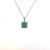Natural Emerald Diamond Necklace 18" 14k WG 2 TCW Certified For Sale In New York - Image 6 of 11