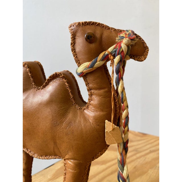 1950s Vintage Hand-Stitched Leather Camel Soft Sculpture, Circa 1950s For Sale - Image 5 of 13