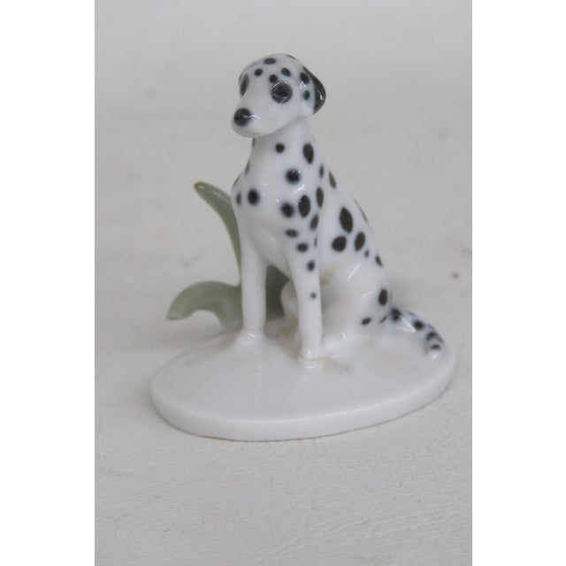 Early 20th Century Metzler and Ortloff Dalmatian No 5601 Porcelain Dog Miniature Figurine 4523b For Sale - Image 13 of 16