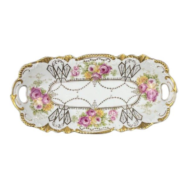 Antique Bavarian China Long Dish For Sale
