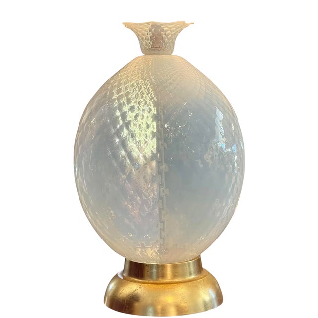 Huge Murano Italian Art Glass Pineapple Table Lamp by Marbro .