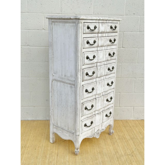 French Country Vintage John Widdicomb Lingerie Chest/Highboy, 1950s For Sale - Image 3 of 12
