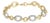 Gold Vermeil 1/10 Cttw Diamond Oval Link Bracelet For Sale