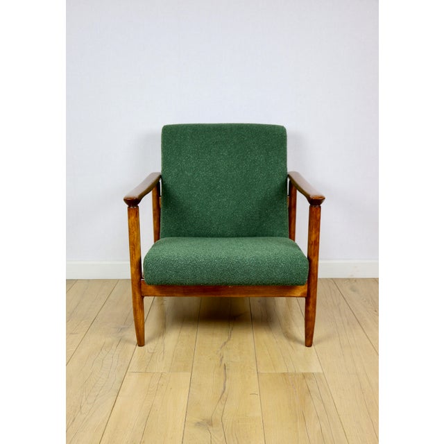 GFM-142 Armchair in Green Boucle from Edmund Homa, 1970s For Sale - Image 4 of 11