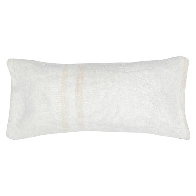 Traditional 12"x28" SET OF 2 - Handmade Cushion Covers. Vintage Kilim Lumbar Pillow Covers For Sale - Image 3 of 4