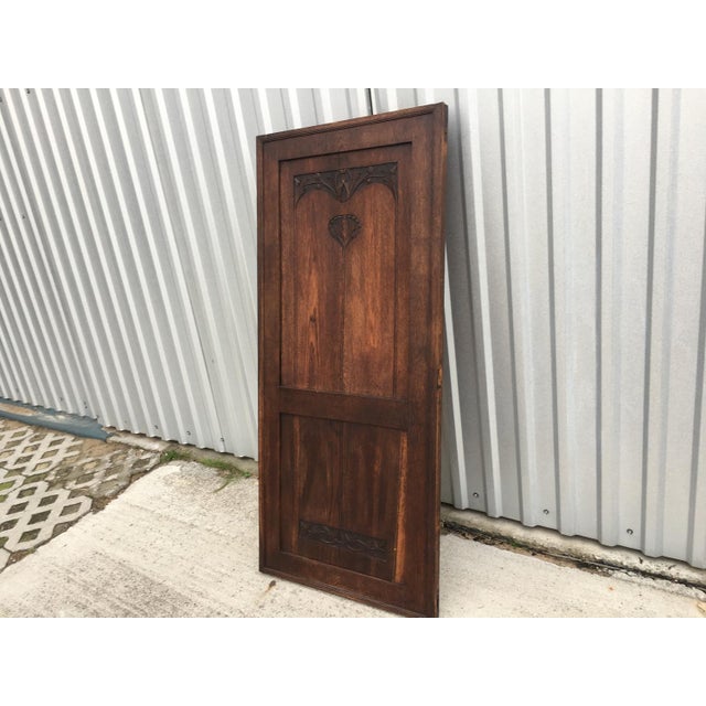 Antique Oak Wardrobe Door For Sale - Image 4 of 18