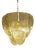 Art Deco 3-Tier Chandelier in Golden Murano Glass, 1950s For Sale