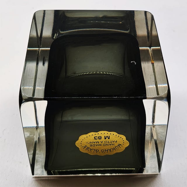 Vintage Square Ashtray in Handcrafted Murano Glass by Flavio Poli for Seguso, 1960s For Sale - Image 6 of 7