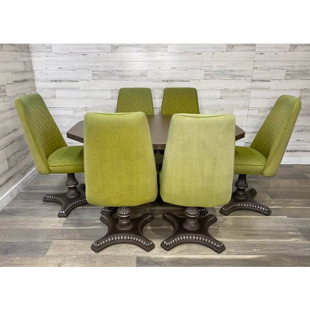 Mid 20th Century Dining Set Green Chairs MetalCraft For Sale - Image 9 of 18