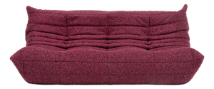 Togo Three-Seater Sofa in Burgundy Bouclet by Michel Ducaroy for Ligne Roset