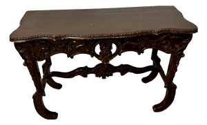 Napoleon III Louis XV Style Walnut Console Table