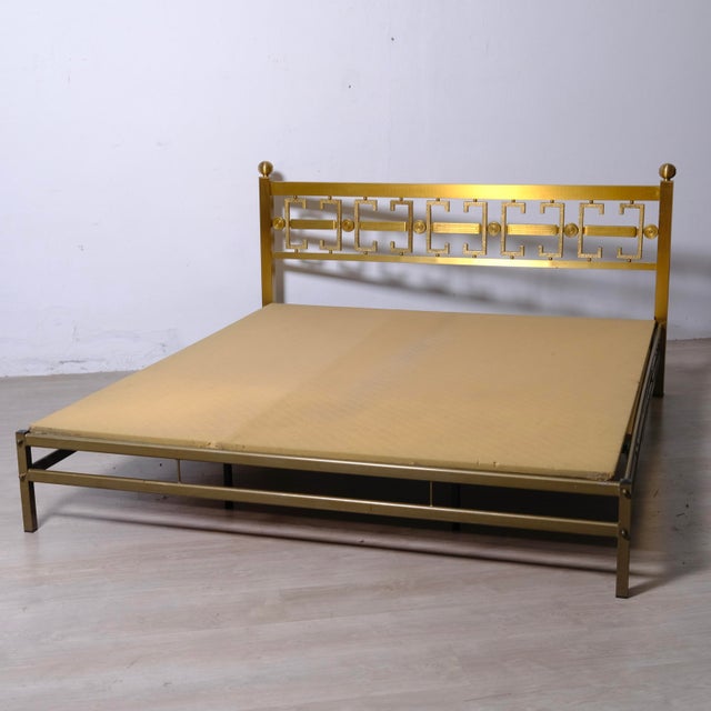 Italian Brass Double Bed from the 1970s For Sale - Image 13 of 18