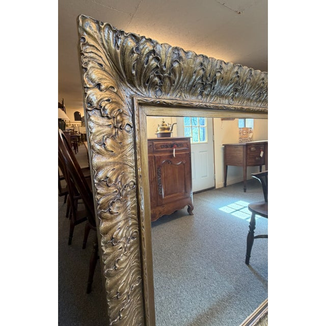 Traditional Gilded Acanthus Leaf Mirror, Gesso Carved, Wall Mirror, Circa 1980 For Sale - Image 3 of 9