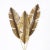 Dramatic mid century wall sculpture crafted in metal with three life size stylized banana leaves cut in a brutalist...