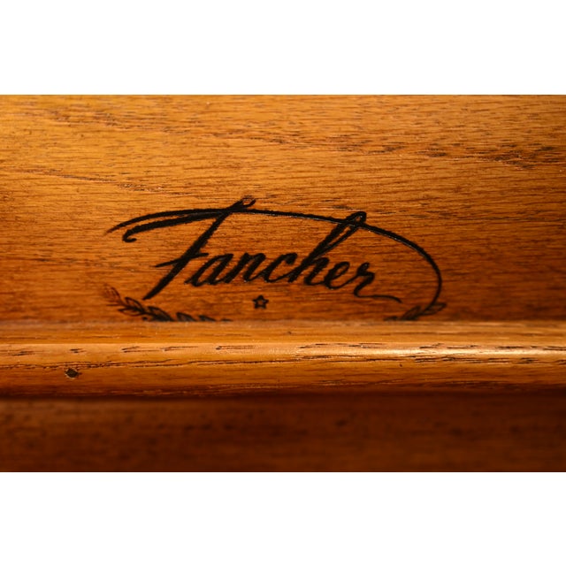 French Provincial Louis XV Carved Fruitwood Triple Dresser by Fancher Furniture, Circa 1960s For Sale - Image 9 of 16