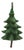 Rustic Tree Ornaments (Set of 4)  5.5" Plastic with Jute Hangers For Sale