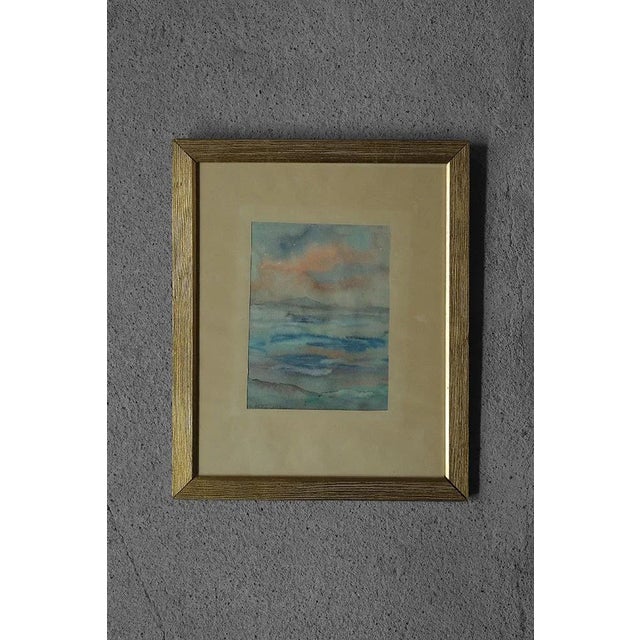 Frideborg Bryth, Landscape, Gouache, 1961, Framed For Sale - Image 4 of 4