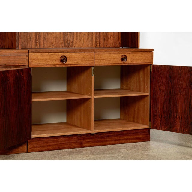 Mid-Century Modern Swedish Rosewood Wall Unit Bookcase by Bertil Fridhagen for Bodafors, 1960s For Sale - Image 13 of 18