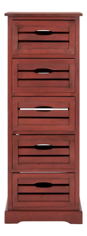 5 Drawer Cabinet, Red